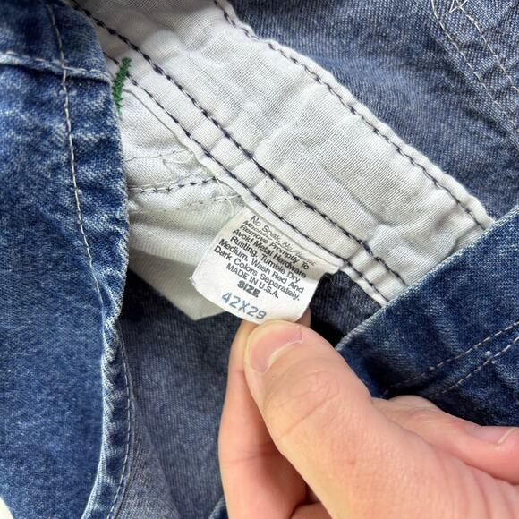 Vintage OshKosh B'Gosh Vestbak Bib Overalls USA Union Made Sanforized Mens 42x29 - Picture 8 of 10